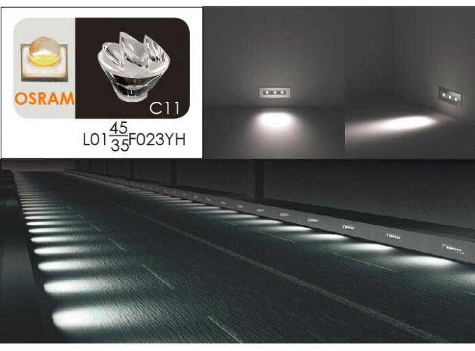 6 * 2W Decorative Recessed Mount Linear Step Light , LED Stair Lights CE / RoHs Approved 4