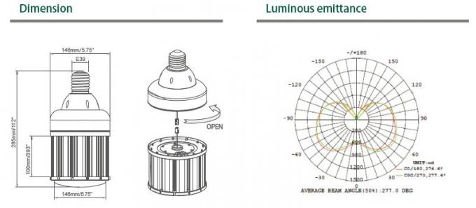 100W E39 LED Corn Light High Brightness12660LM Replaced 350W HID Lamp UL DLC Listed 2