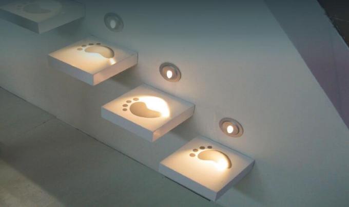 3W IP65 Waterproof Wall / Ceiling RecessedLED Step Lights ,  LED Outdoor Stair Lights 5